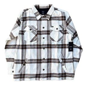 RVCA Plaid Flannel Large Jacket white Obey Stussy Billabong Nike Jordan FOG lot